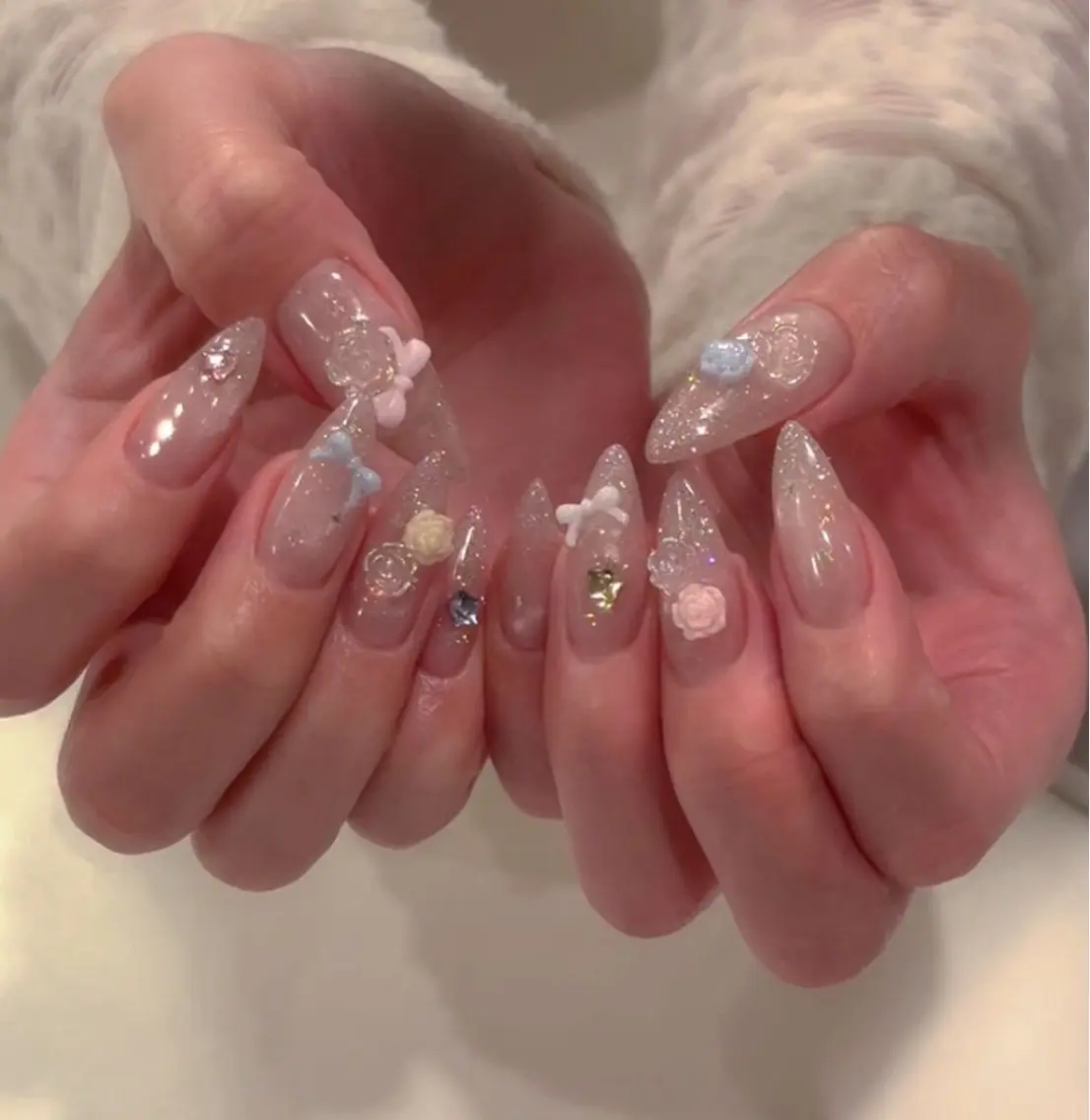 ネイル フレンチネイル ジェルネイル マグネットネイル 持ち込み ニュアンスネイル ハンドネイル Ribbonnail salonのネイルデザイン