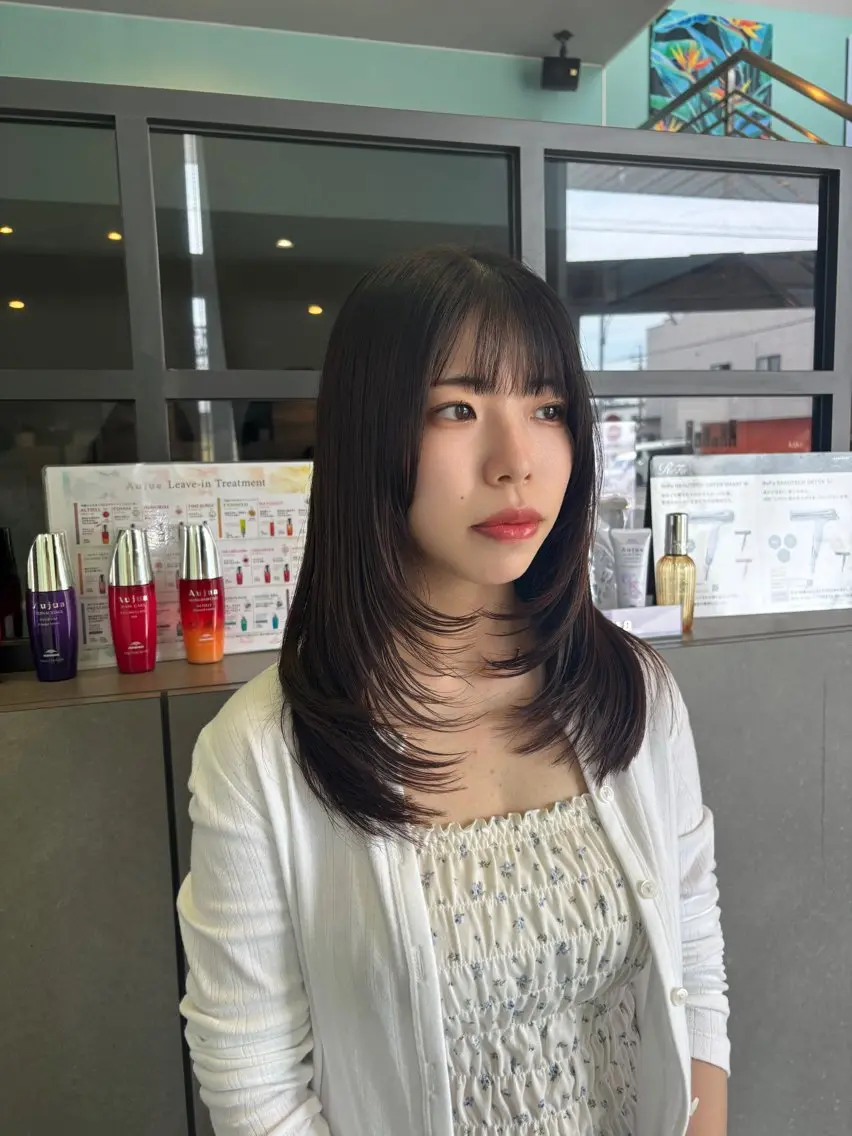 ロング レイヤーカット カット 🫧古田 穂香🫧カットモデルのヘアスタイル