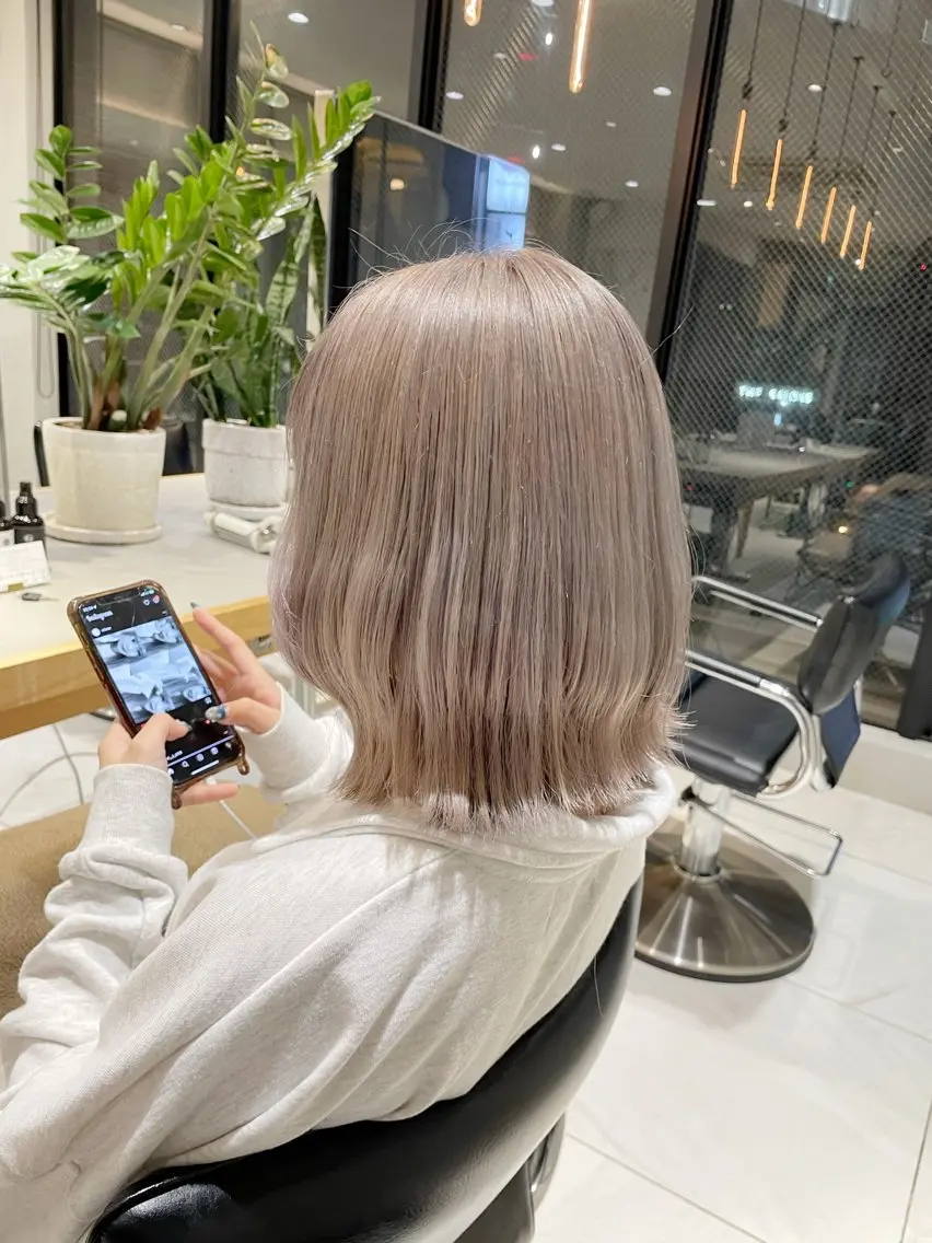 ミディアム カラー ヘアアレンジ ブリーチ ケアブリーチ トリートメント 艶髪/レイヤーカット 🐣misakiのヘアスタイル