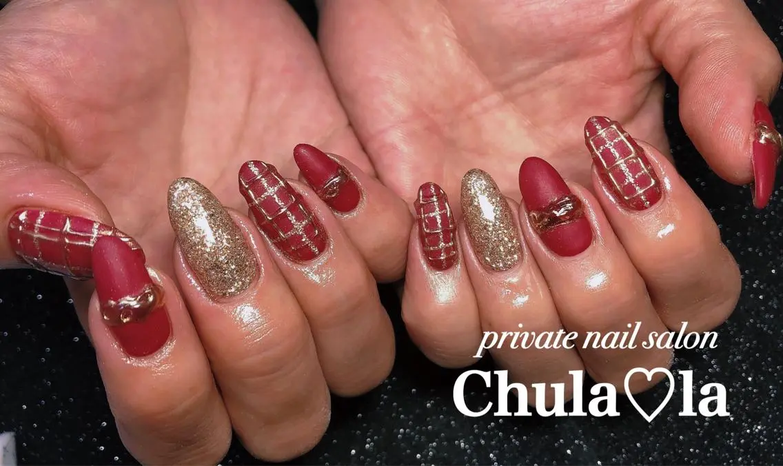ネイル マットネイル 持ち込み ハンドネイル Chula♡la 豊見城市高安のネイルデザイン