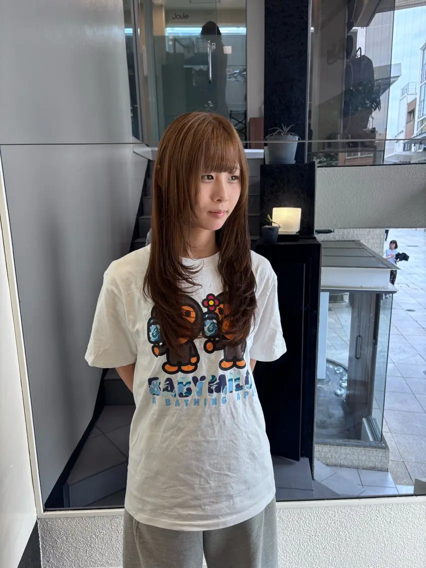 セミロング カット ヘアカラー トリートメント 竹田 佳奈のヘアスタイル