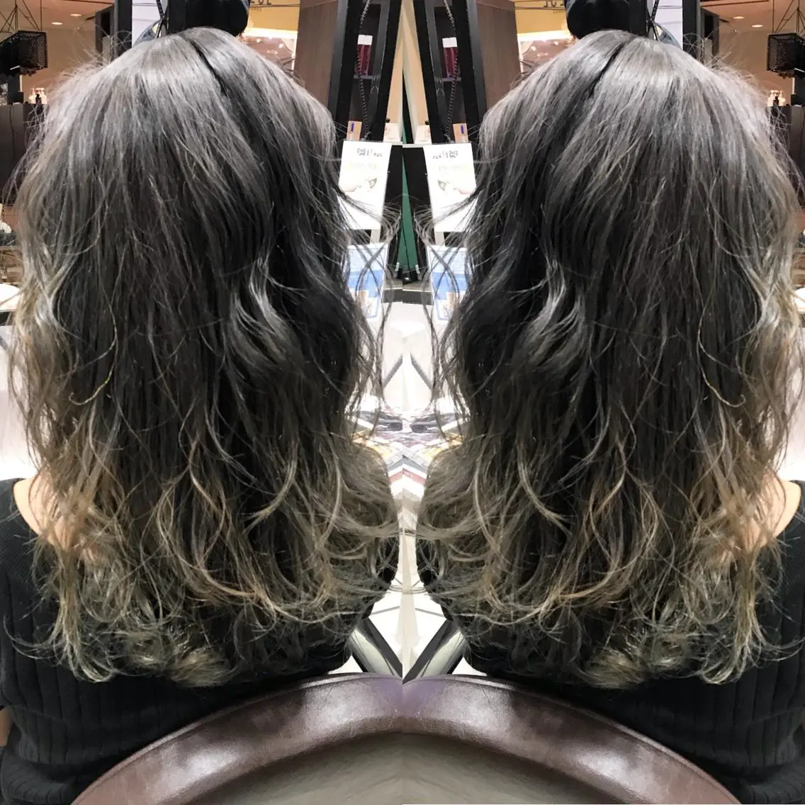 セミロング カラー シールエクステ⭐️ オオミタクヤのヘアスタイル