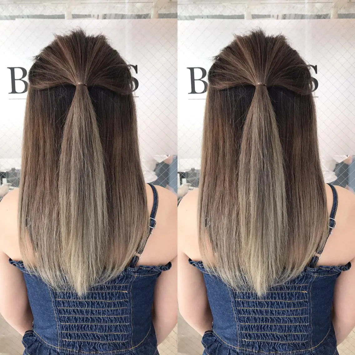 セミロング カラー ヘアアレンジ ヘアカラー トリートメント 縮毛矯正 髪質改善寺坂雄飛💐のヘアスタイル