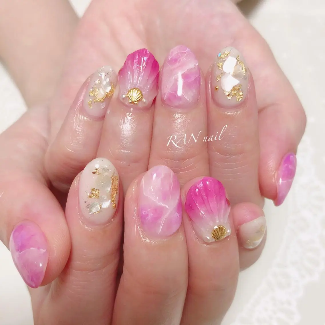 ネイル フットネイル キラキラネイル ハンドネイル フットネイル RAN nailのネイルデザイン