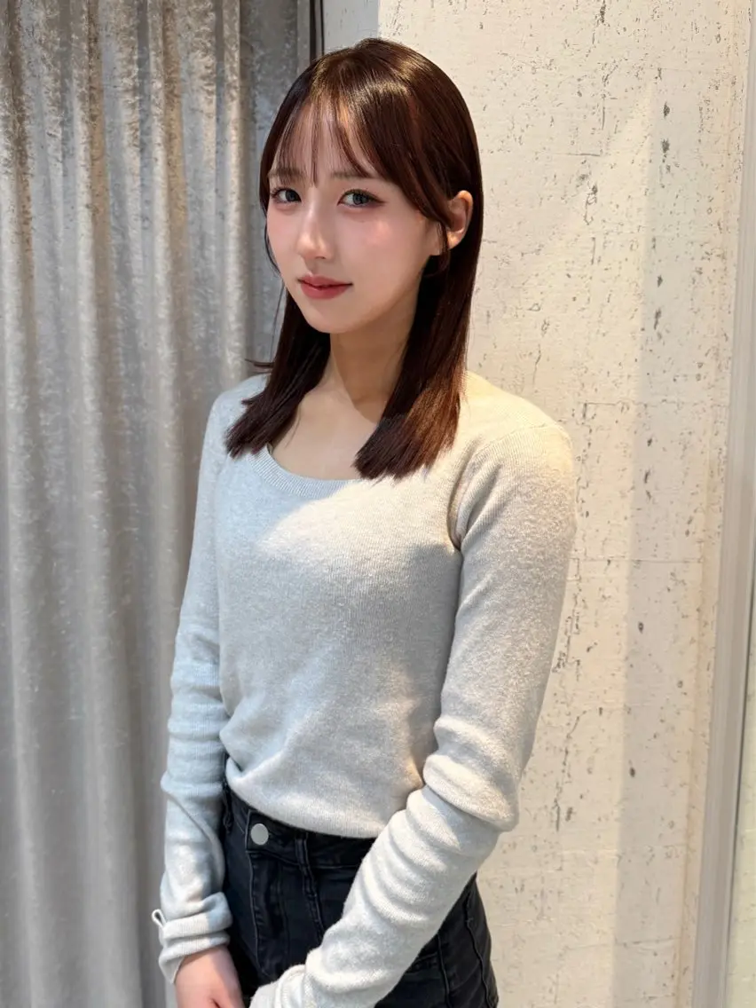 ミディアム カラー カット ヘアカラー 縮毛矯正 トリートメント mai / linoah˚✧のヘアスタイル