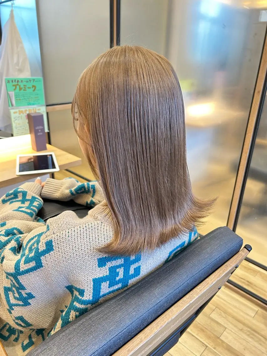 ミディアム ヘアカラー ゆうき あすかのヘアスタイル