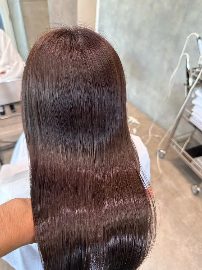 ミディアム 髪質改善 ヘアカラー トリートメント オシャレ髪✔️ 店長オオキアキヒロのヘアスタイル