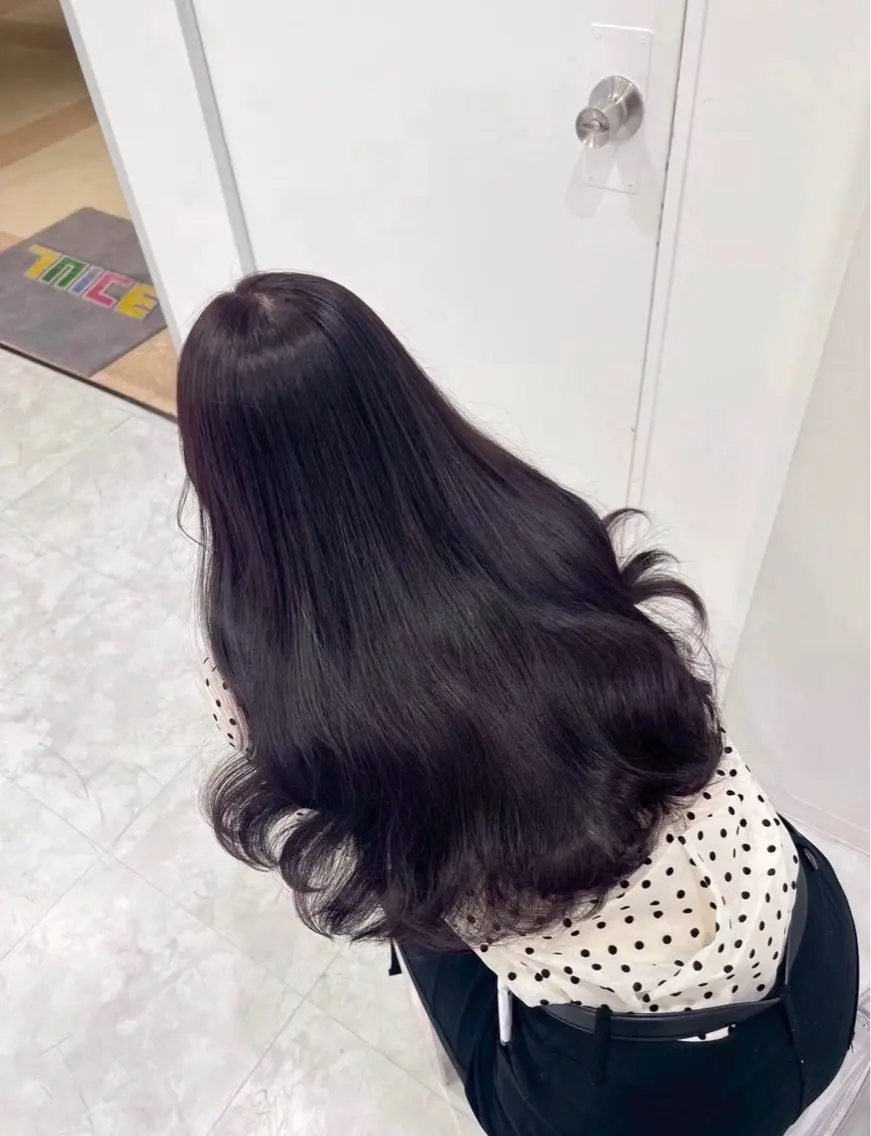 ロング カラー ヘアカラー トリートメント mao⭐️ 透明感カラー‎⭐️のヘアスタイル