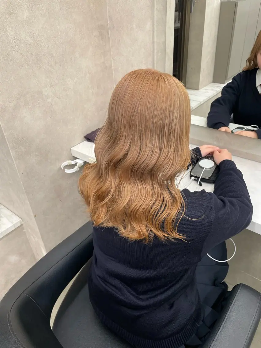 ミディアム カラー ヘアアレンジ ヘアカラー トリートメント ヘアセット 💗横浜美容室 💗HARUNAのヘアスタイル
