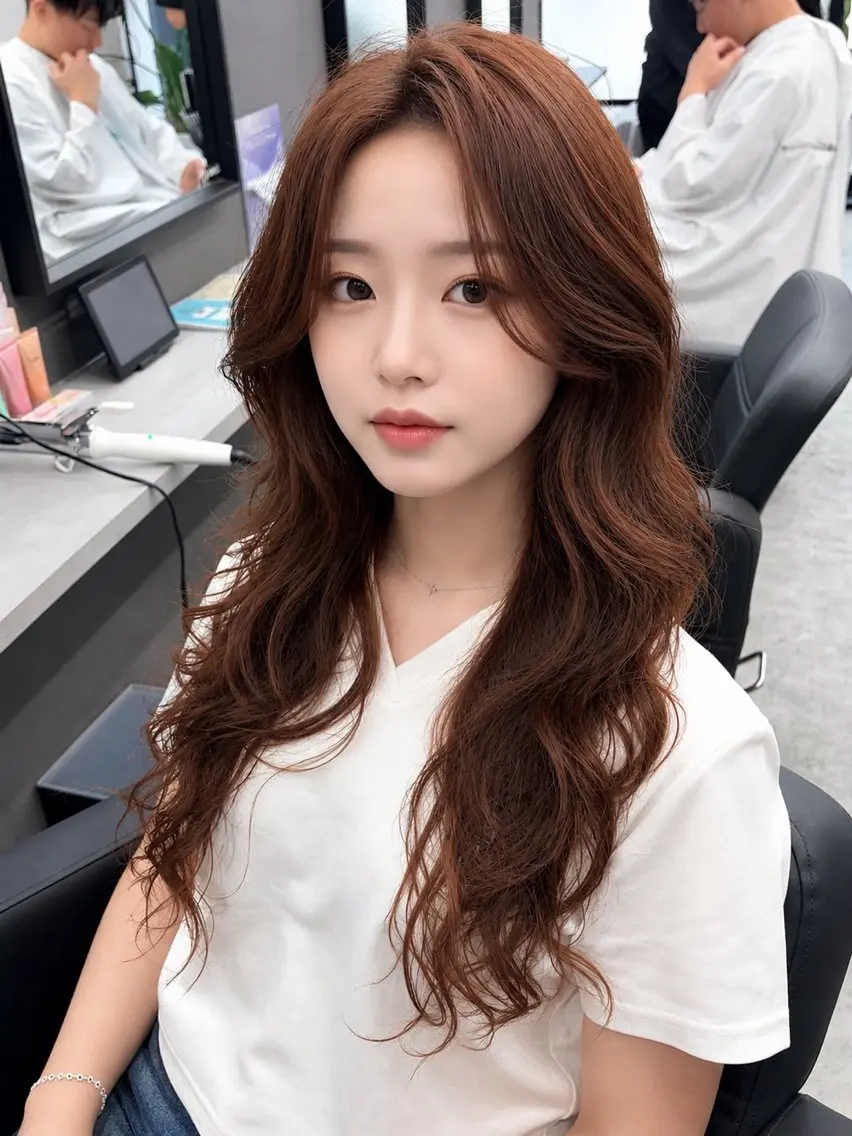 韓国コテ巻き風デジタルパーマモニター募集の写真
