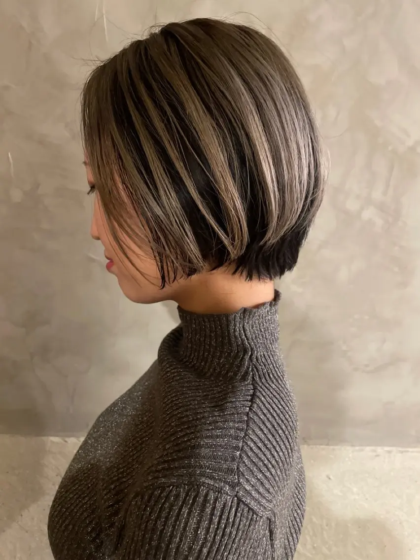 ショート カラー ショートヘア カット ヘアカラー トリートメント ayane⭐️ボブ・ ショート・パーマのヘアスタイル