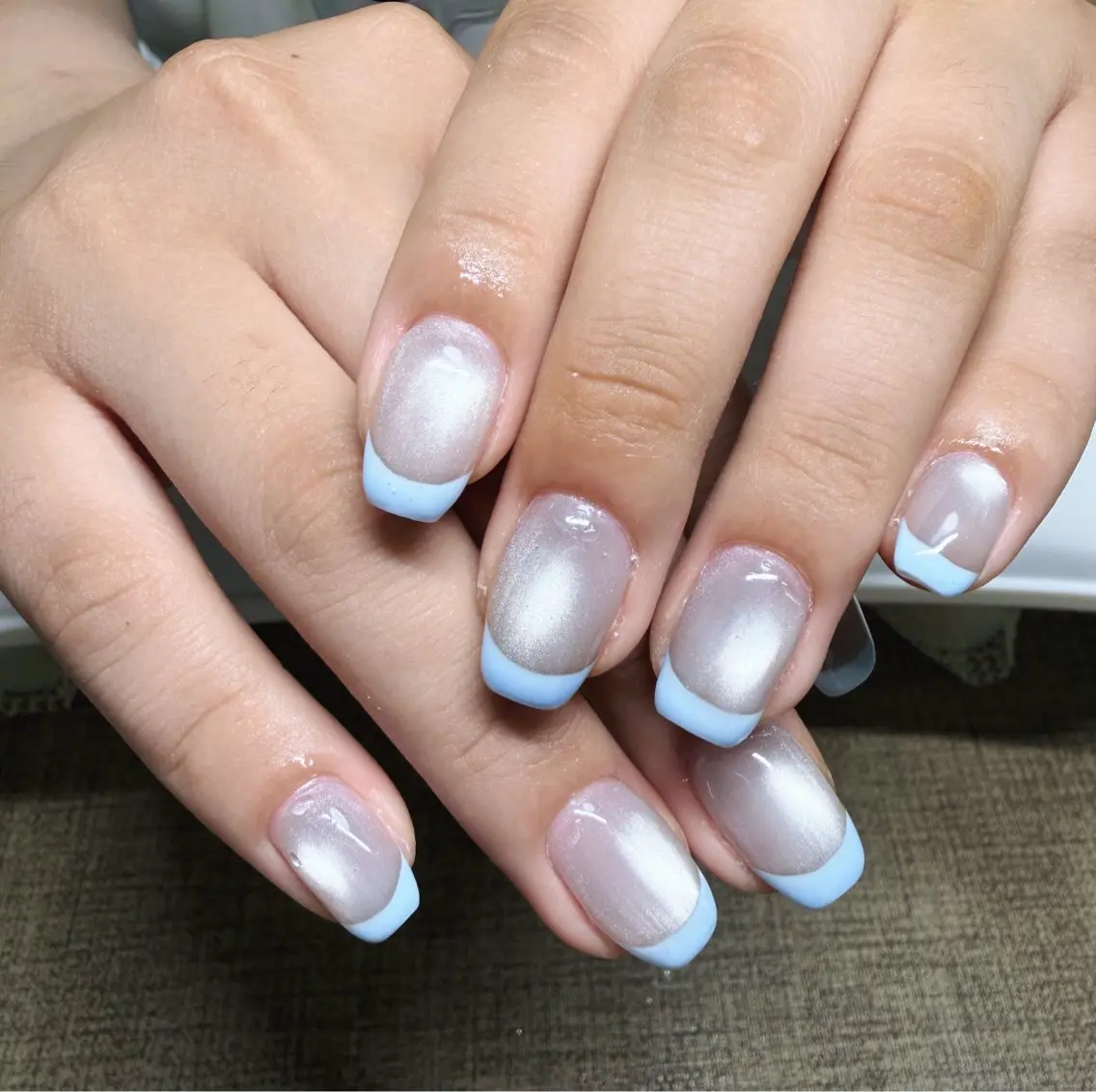 ネイル オーロラネイル べっ甲ネイル チークネイル 成人式 長さ出し ハンドネイル ハンドケア For you. Nail Salonのネイルデザイン