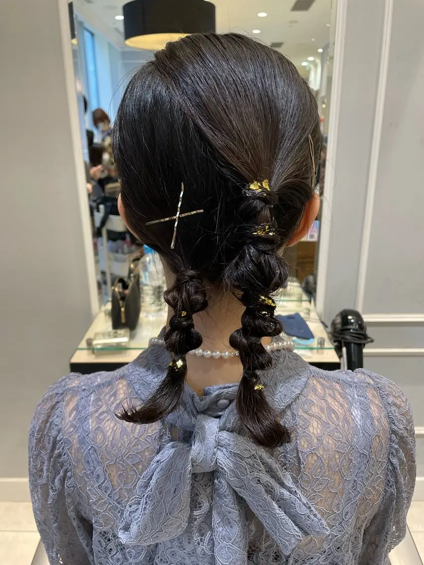 ミディアム ヘアアレンジ ヘアセット 🦖鶴岡 香純🦖のヘアスタイル