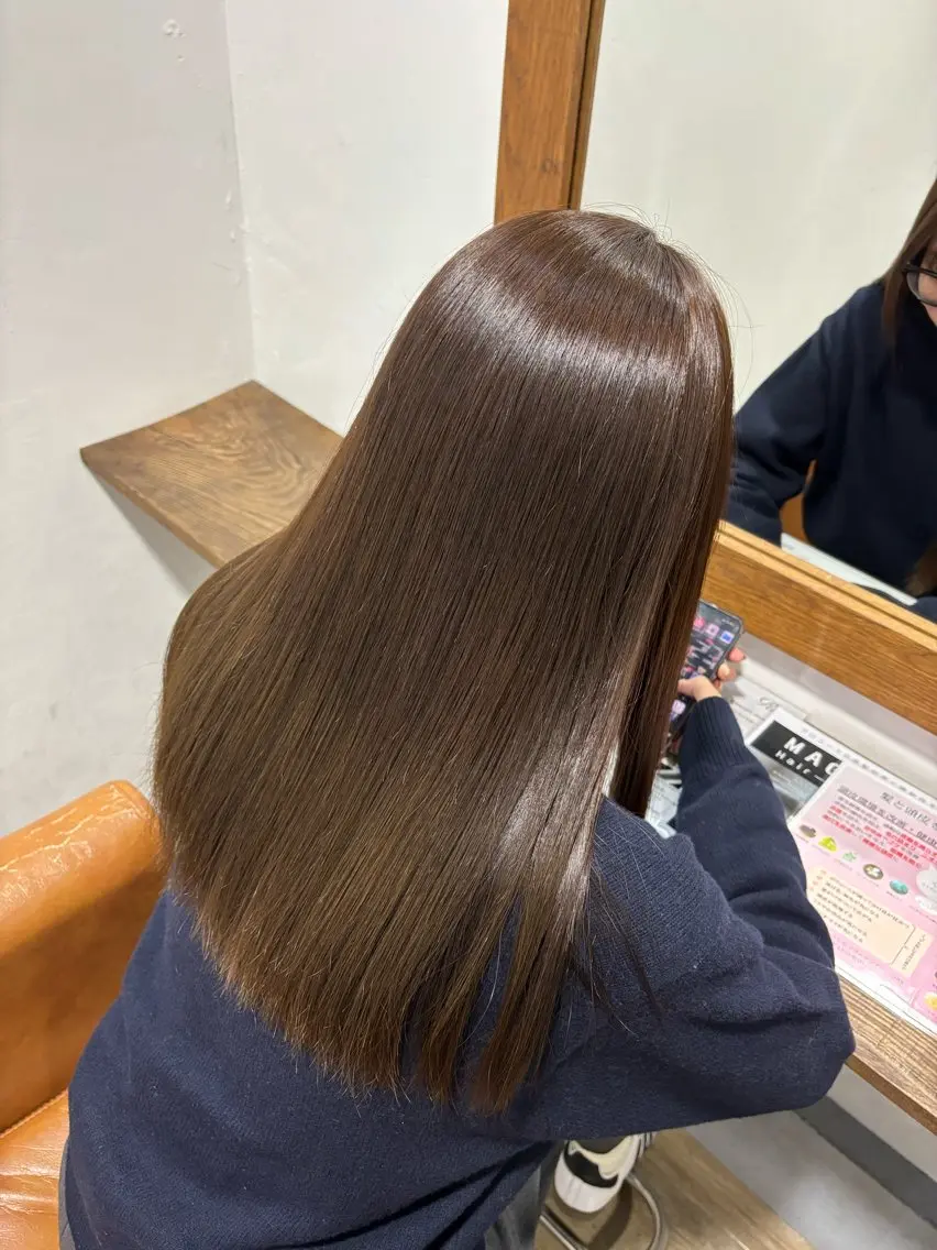 ブリーチなしヘアカラーの写真