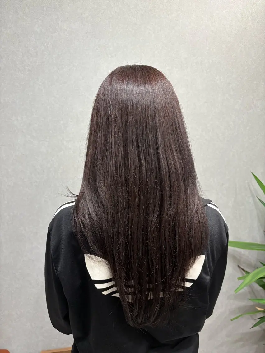 カラー ブリーチ ブラウンカラー ラベンダーカラー ヘアカラー トリートメント any こころのヘアスタイル