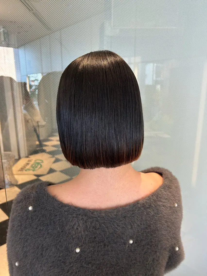 ショート パーマ 縮毛矯正 大谷美佳/レイヤー カット/ツヤ髪のヘアスタイル