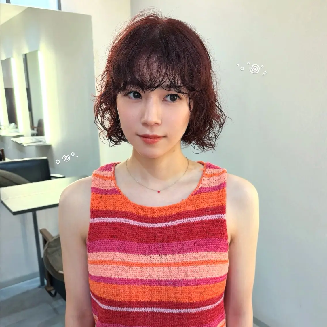 ショート カラー パーマ RIENS / くるみೀのヘアスタイル