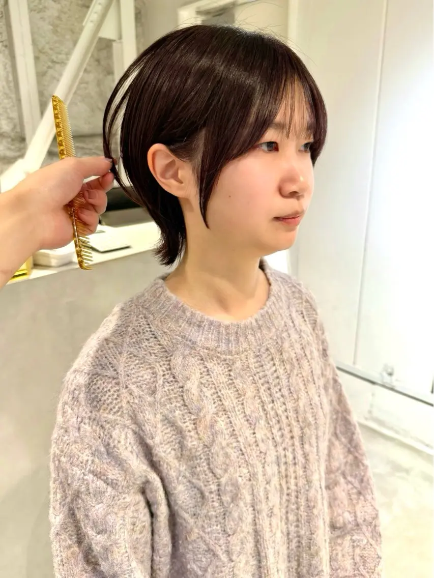 ショート カット ヘアカラー 骨格診断で絶対可愛い ✨丸みショート✨凌弥のヘアスタイル