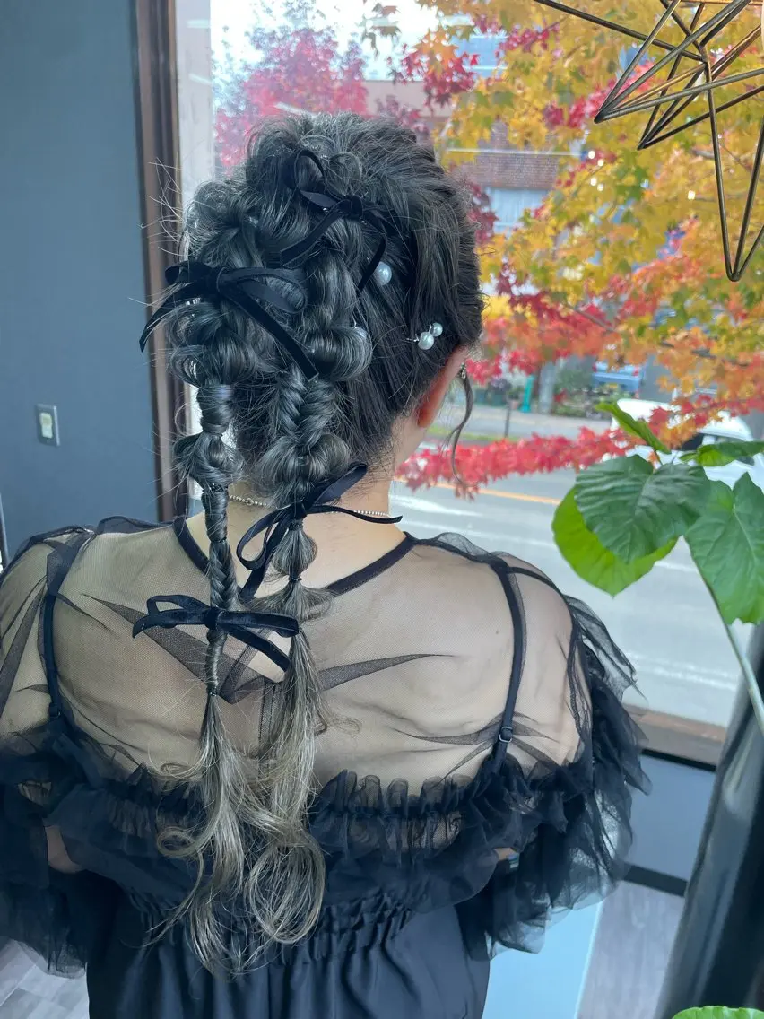 ヘアアレンジ ヘアセット オノ アカネのヘアスタイル