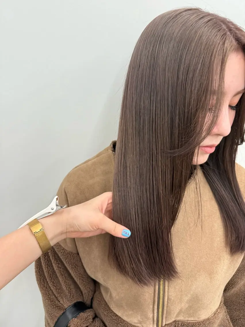 ロング カラー 透明感カラー ヘアカラー suzu 野田美容師のヘアスタイル