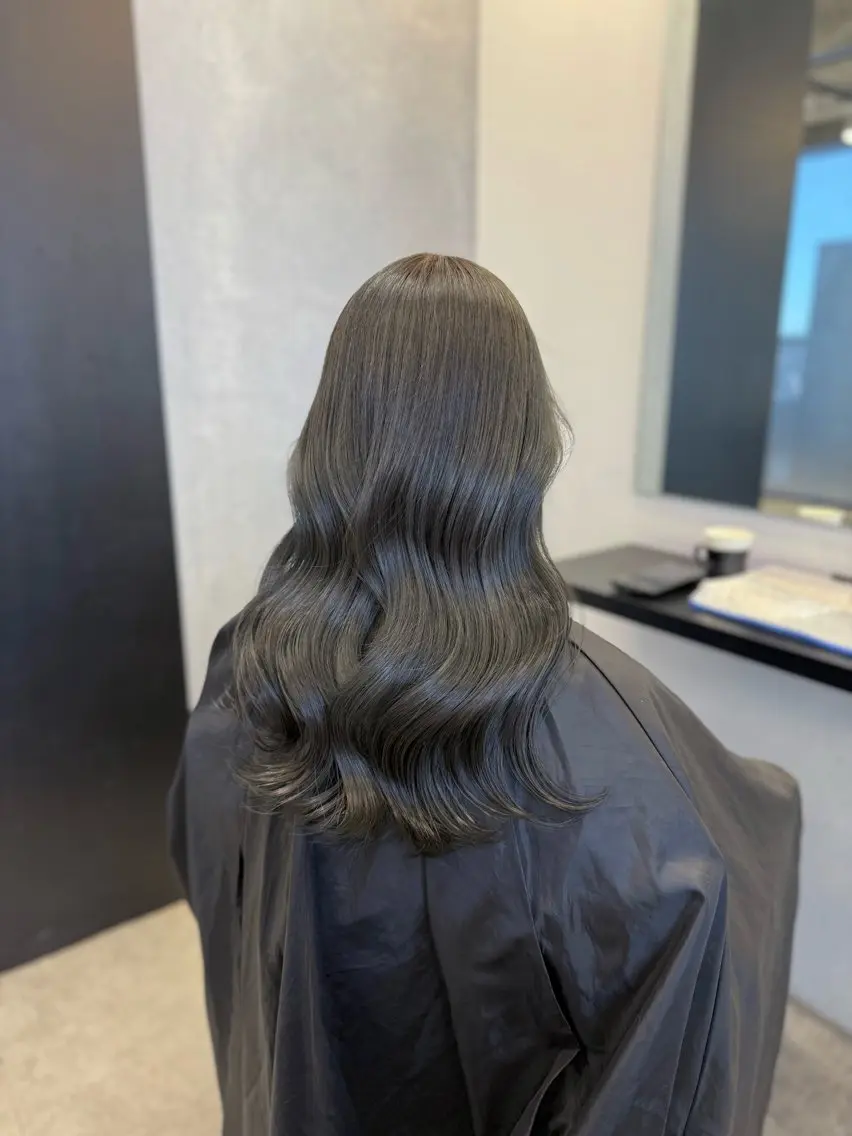 セミロング カラー ヘアアレンジ ヘアカラー トリートメント ヘアセット ダブルカラー｜ なおき｜池袋美容師のヘアスタイル