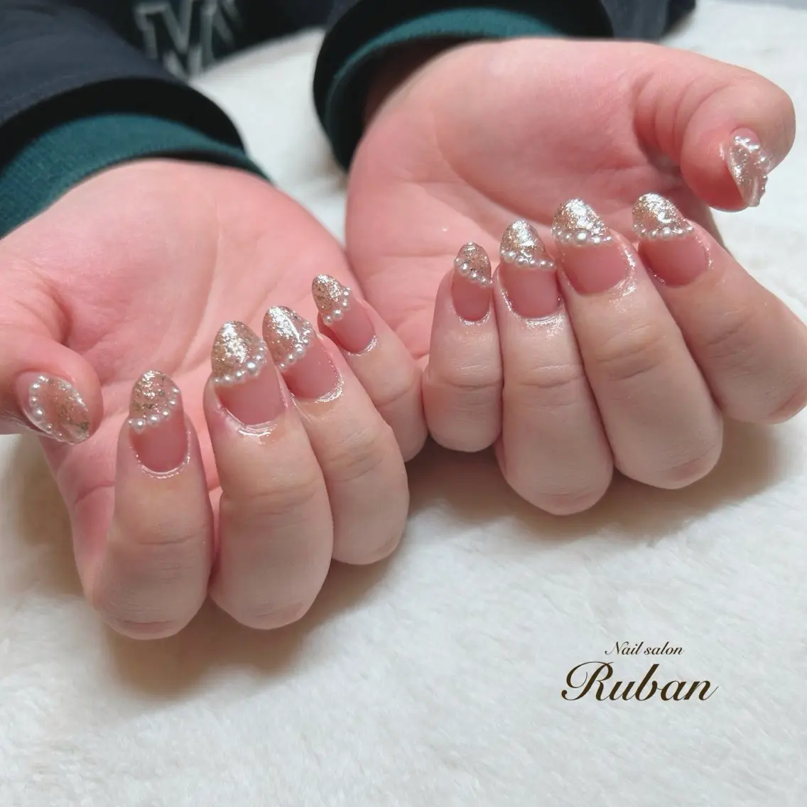 ネイル アートネイル 長さ出し 持ち込み Nail salon Rubanのネイルデザイン