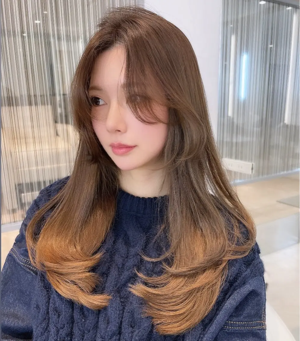 ロング レイヤーカット City/louwe 韓国レイヤーカットのヘアスタイル