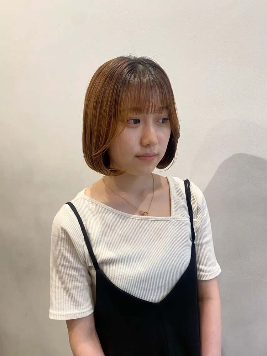 ミディアム カラー やました もえかのヘアスタイル
