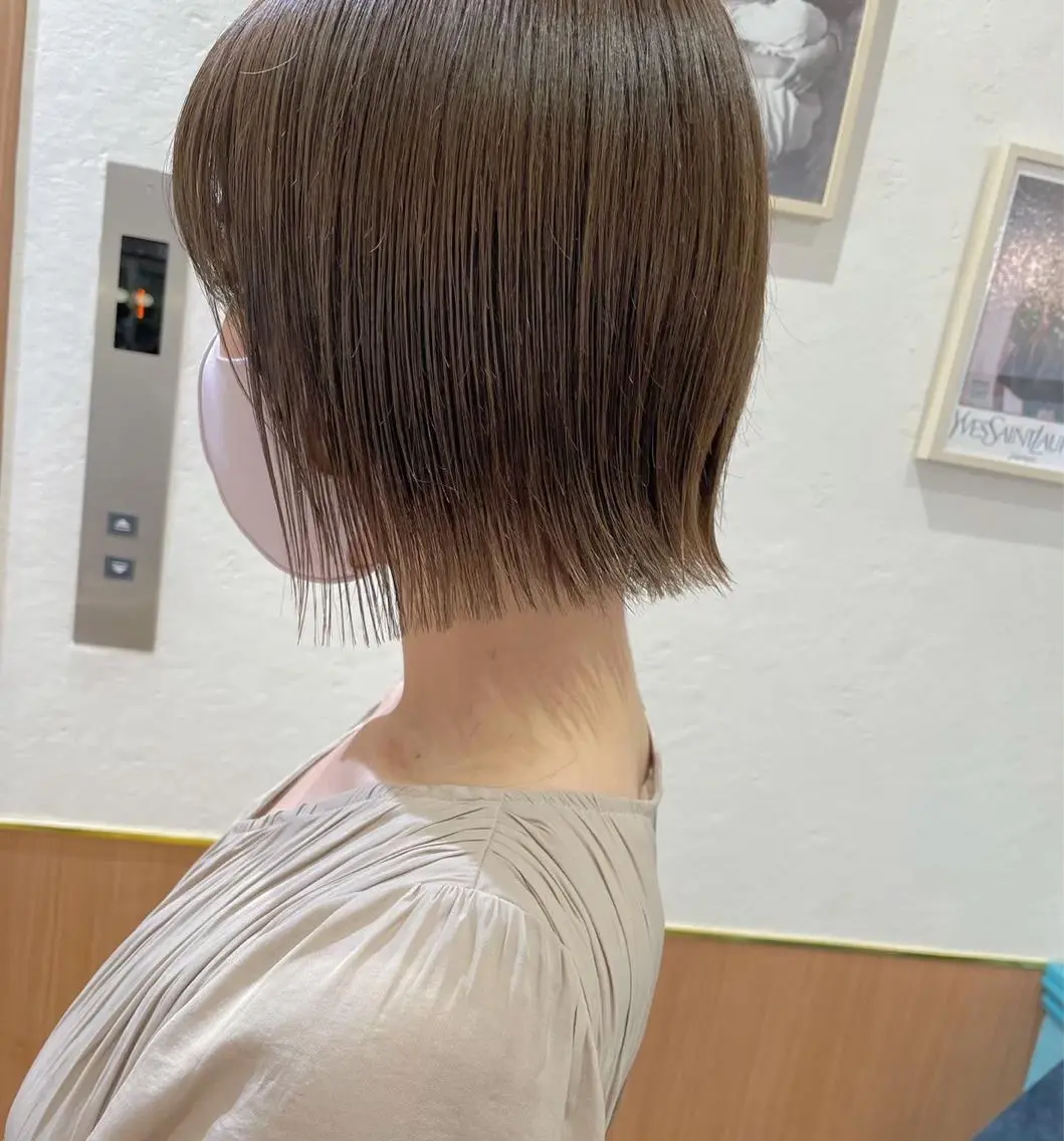 ショート 縮毛矯正 髪質改善 韓国風レイヤー 吉田のヘアスタイル