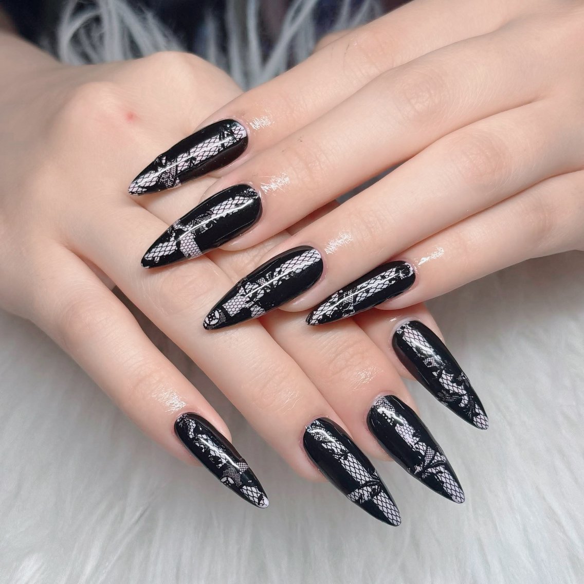 ネイル フットネイル フレンチネイル グラデーション 韓国ネイル ロングネイル ハンドネイル Hani Nail Salonのネイルデザイン
