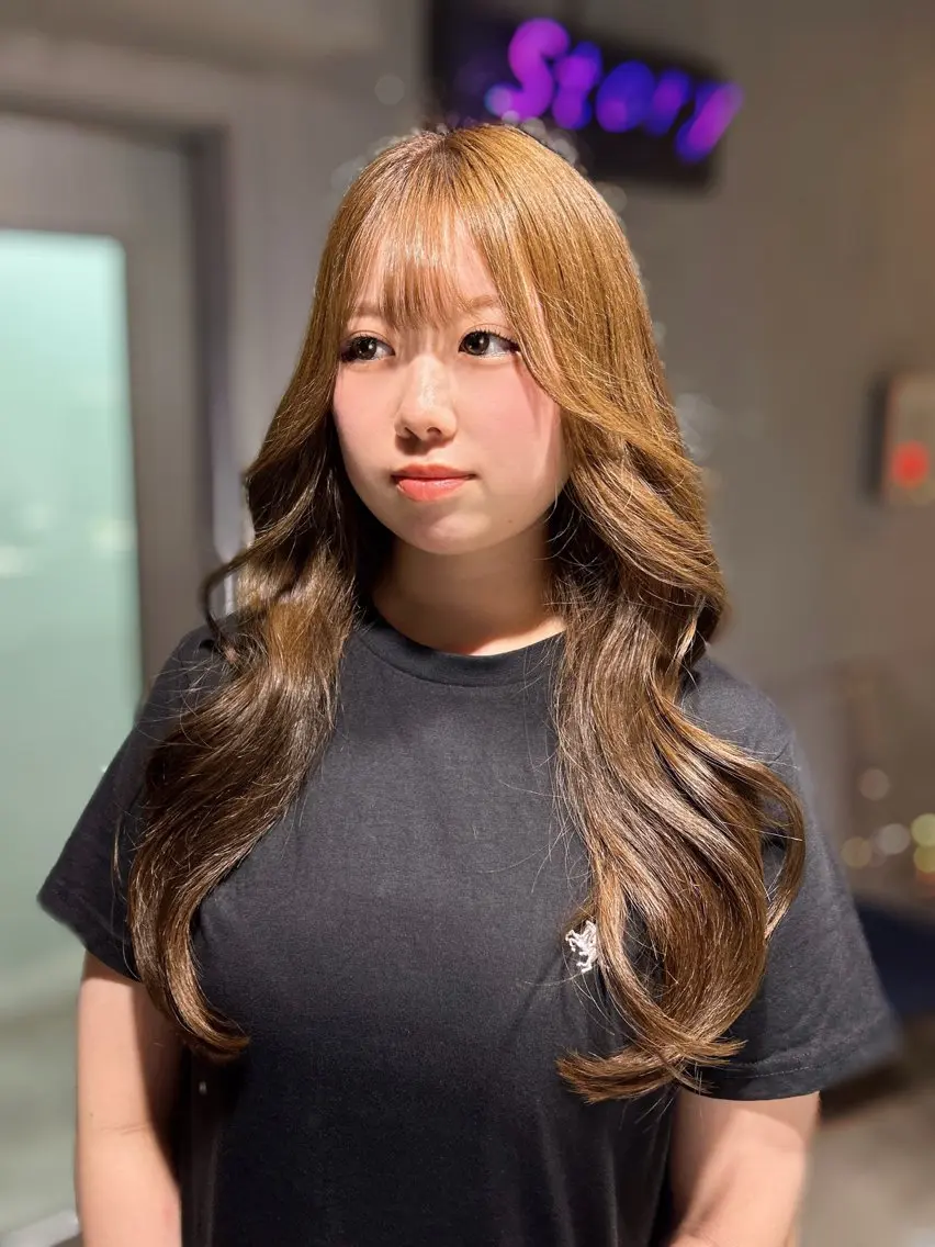 🫧圧倒的透明感+✂️🫧〚カット+ブリーチ無しダブルカラー〛+炭酸スパ+オリジナルトリートメント💟✨の写真