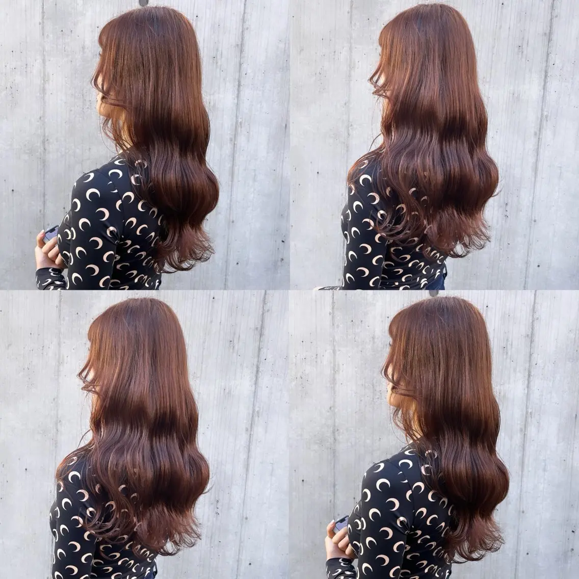 セミロング カラー ベージュカラー ブラウンカラー オレンジ オレンジベージュ オレンジブラウン ヘアカラー トリートメント ヘッドスパ ヘアセット カジュアルを女っぽく 𝗮𝘆𝗮𝗰𝗼のヘアスタイル
