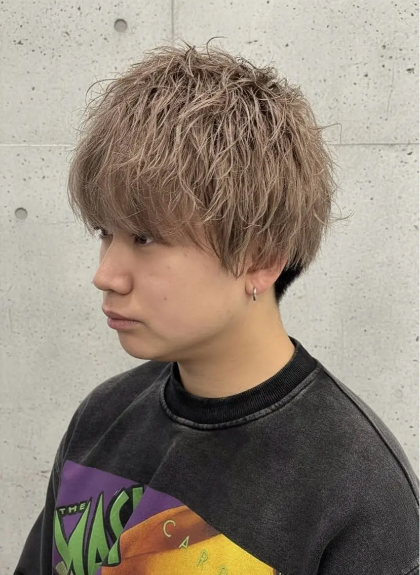 カラー メンズ グレージュ ヘアカラー トリートメント グレージュ達人/赤み 消し/ブリーチ/岩崎のヘアスタイル