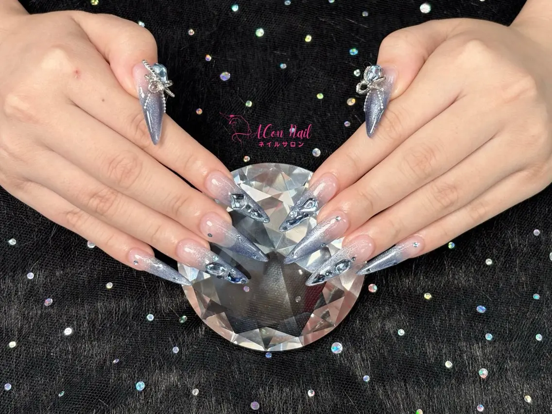 ネイル 桜ネイル 長さ出し フラワーネイル フレンチネイル ジェルネイル ハンドネイル ACon NailSalonのネイルデザイン
