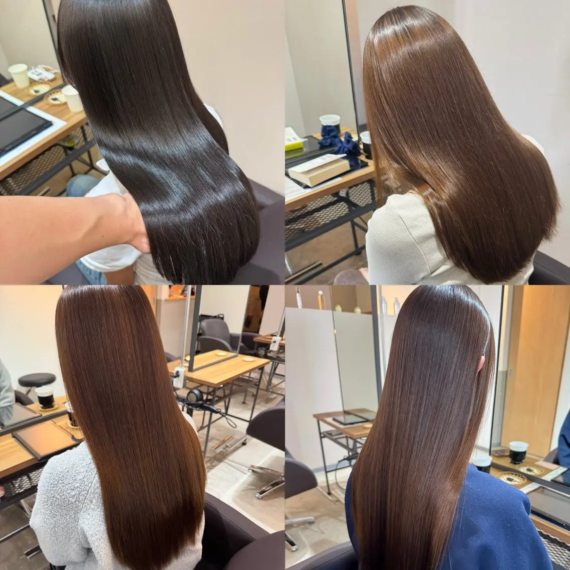 セミロング ボブ 韓国風ヘア レイヤーカット 縮毛矯正 ✨髪質改善美髪矯正✨ ボブ/韓国レイヤー✨のヘアスタイル
