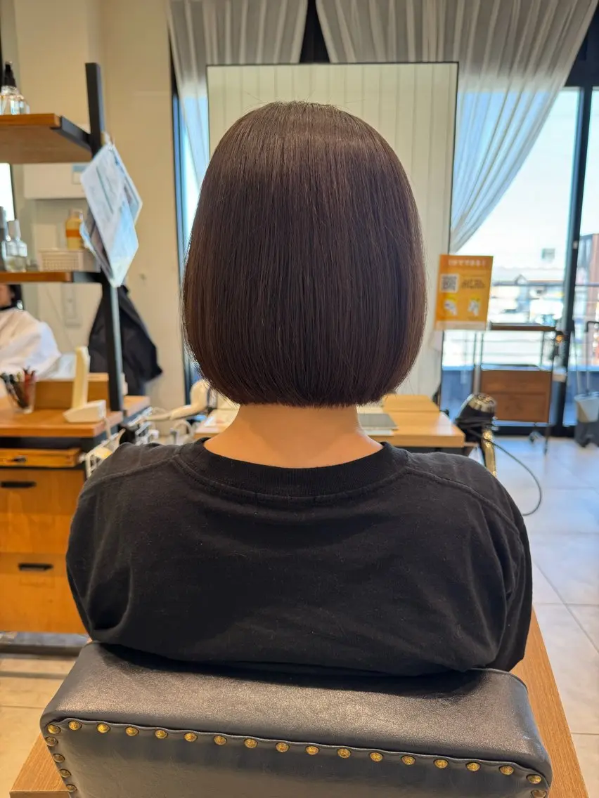 ショート メンズストレート⭐️ 髪質改善カラー⭐️のヘアスタイル