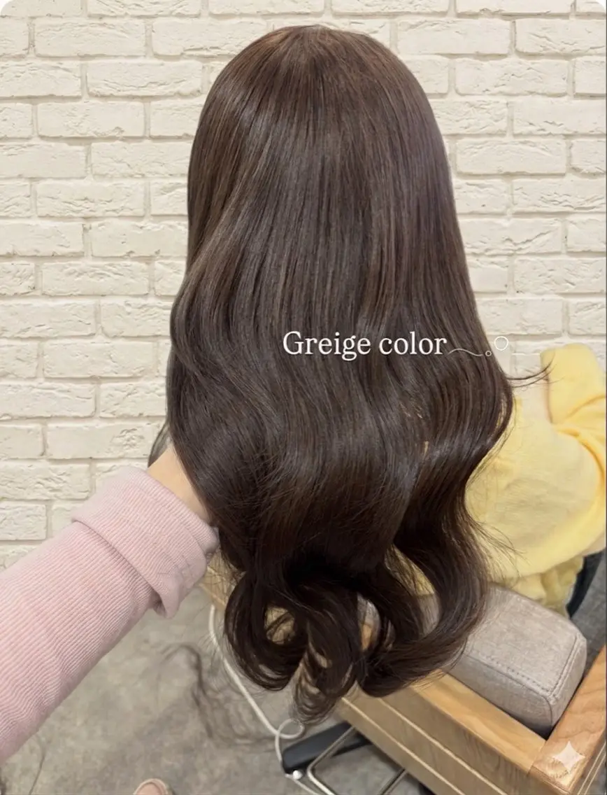 🎀新規限定🎀ヘアカラー ロング料金なしカット+カラー＋オージュアトリートメント★¥9900【川越店】の写真