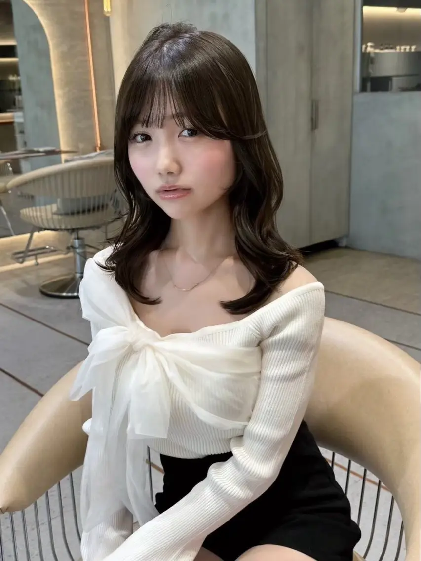 ミディアム ヘアカラー トリートメント カラーモデル様募集中 ／まひろのヘアスタイル