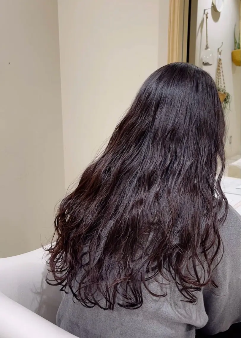 ロング パーマ カット パーマ トリートメント 山口 陸のヘアスタイル