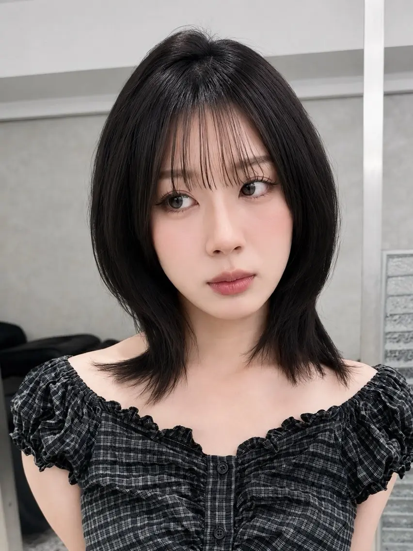 ミディアム ミディアムレイヤー レイヤーカット ゆうとレイヤーカット ショートカットパーマのヘアスタイル