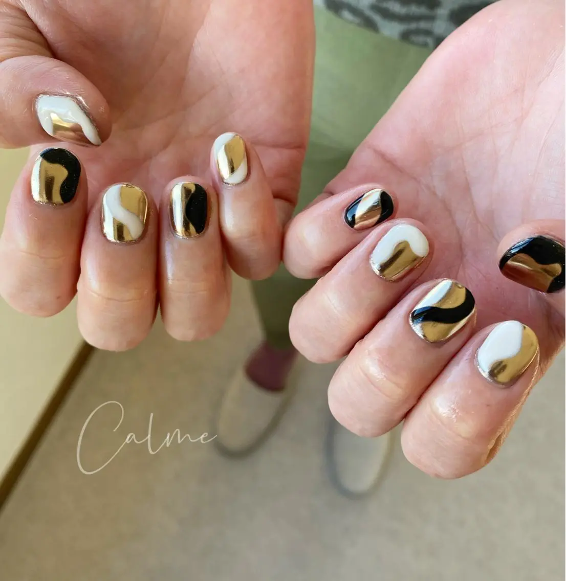 ショート カラー ネイル Nailsalon Calmeのネイルデザイン