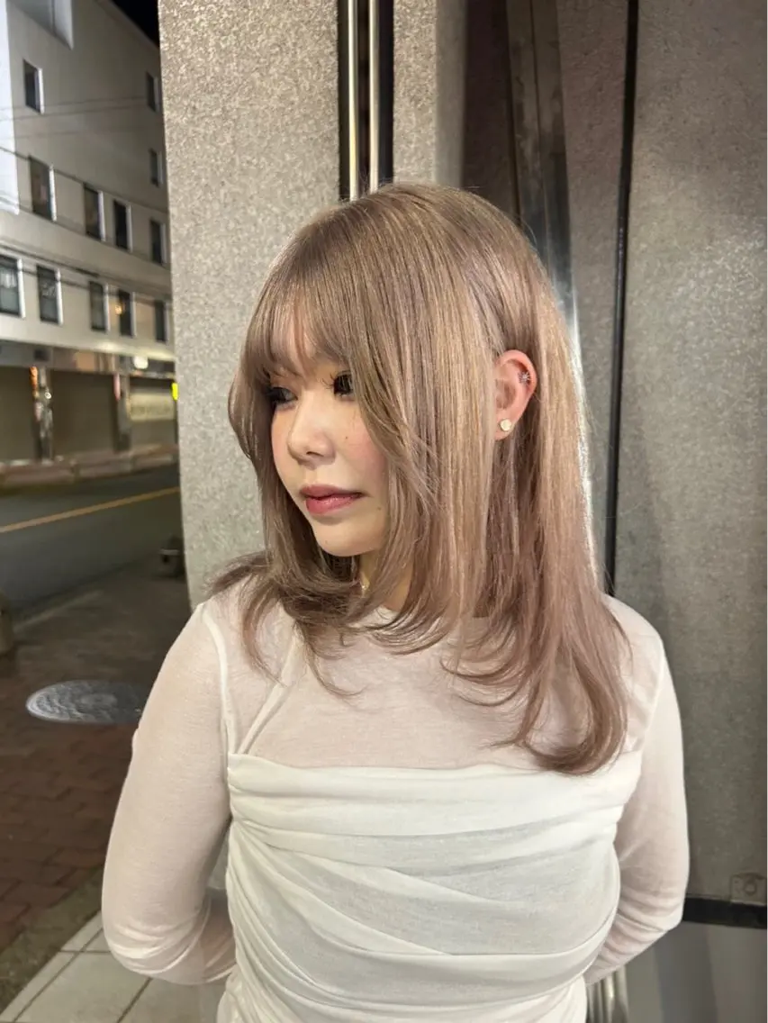 ミディアム カラー 【暖色カラー+色持ち 重視】💟まなみのヘアスタイル