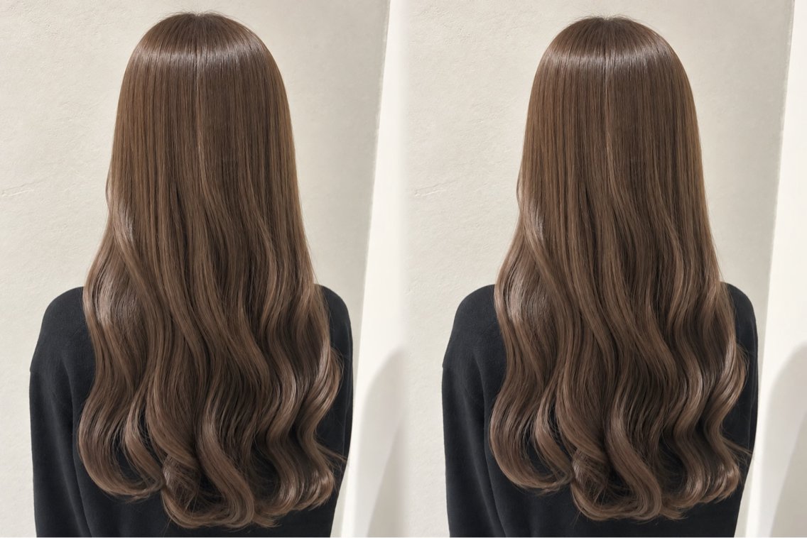 ロング カラー カット ヘアカラー トリートメント すずき あいりのヘアスタイル