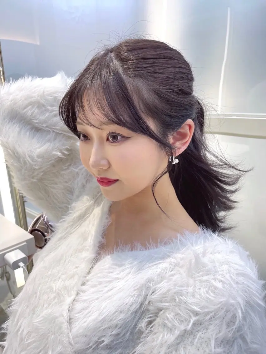 セミロング カット ヘアカラー トリートメント 顔周り/レイヤー /韓国ヘア/TAKUのヘアスタイル