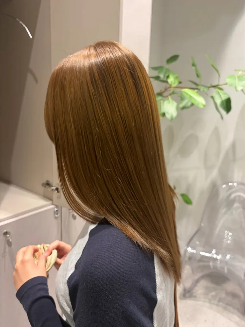 カラー ブリーチ ダブルカラー ブリーチなしカラー 吉田 百々花のヘアスタイル