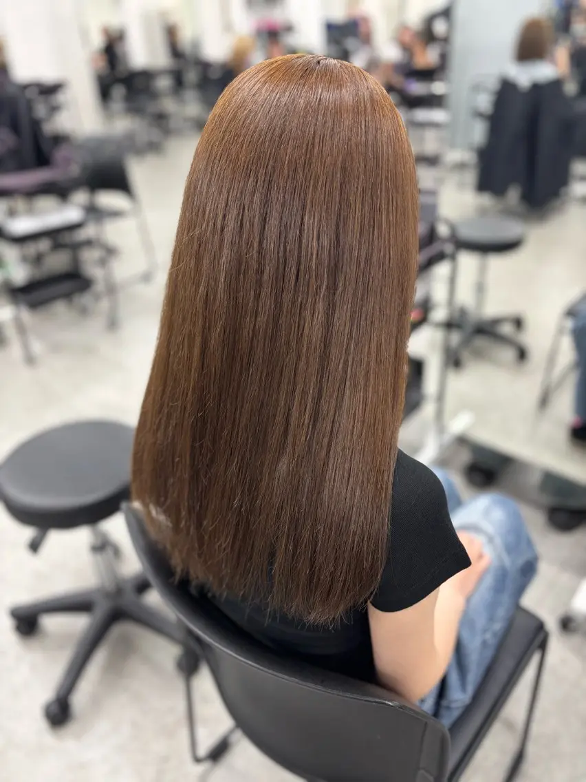 ロング カラー ロング ヘアカラー トリートメント 🌿‬透明感ベージュ 🫧ひなの🧸のヘアスタイル