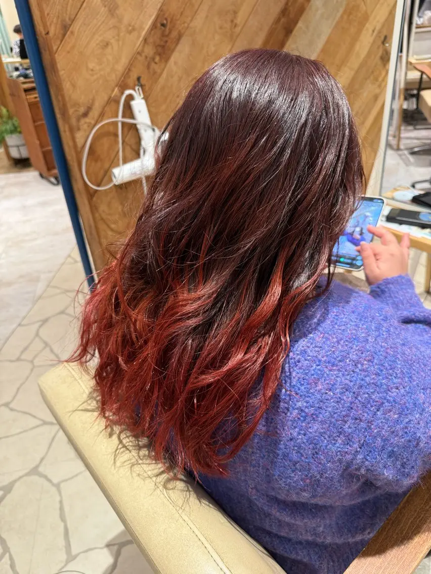 ロング ヘアカラー トリートメント 艶髪☆外国人風カラー ハイトーン多田修弥のヘアスタイル