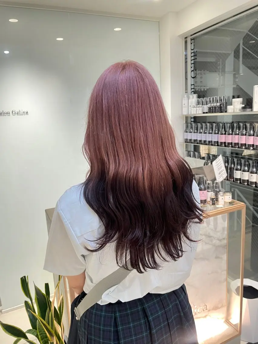 ロング カラー ヘアアレンジ ヘアカラー トリートメント ヘッドスパ ヘアセット 艶カラー✨縮毛矯正✨ 翁長孝輔のヘアスタイル