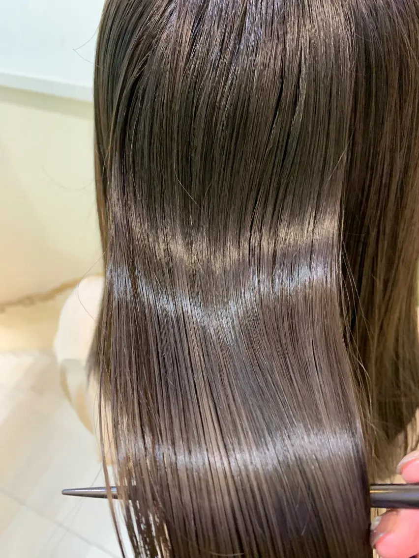 ロング カラー カット ヘアカラー トリートメント ブリーチしない暖色 カラー🥀杉 優菜のヘアスタイル