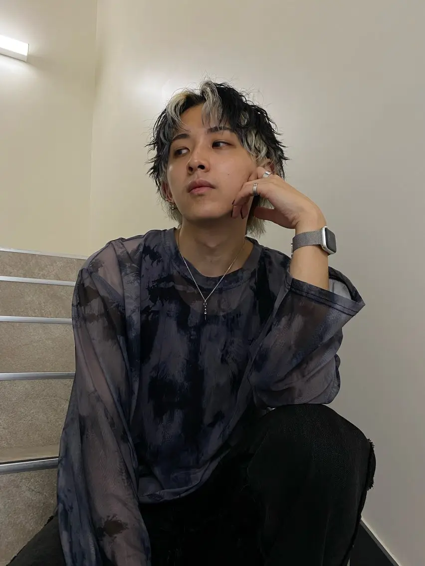 ショート カラー パーマ ヘアアレンジ メンズ センターパート メンズ特化酒井翔太 /メンズカット/名駅のヘアスタイル